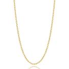 Corrente Feminina Elo Alongado 1,9mm 45cm Folheado Ouro 18k