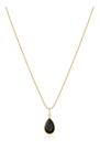 Corrente Feminina em ouro 18K 750 40cm E Pingente Zircônia Gota Negro