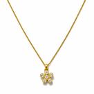 Corrente Feminina Exclusiva Zircônia Flor Presente Esposa Luxo 50cm Colar