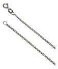 Corrente Feminina Maciça 40cm 1,40mm Bismark Ouro Branco 18k