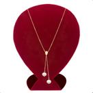 Corrente Feminina Ouro 18k 750 45cm Com Pingente Pérolas