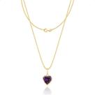Corrente Feminina Ouro 18k Com Ponto De Luz Coração Corrente Feminina Ouro 18k Com Ponto De Luz Coração