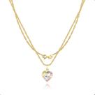 Corrente Feminina Ouro 18k + Pingente Coração