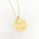 Corrente Feminina Pingente 2,5 cm Seja Forte e Corajosa Folheado Prata e Dourado Corrente Feminina Pingente 2,5 cm Seja Forte e Corajosa Folheado Prata e Dourado