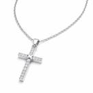 Corrente Feminina Prata 51cm Cruz Zircônia Casual Chique Elegante Colar Corrente Feminina Prata 51cm Cruz Zircônia Casual Chique Elegante Colar