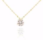 Corrente Gargantilha Singapura 45cm Pingente Ponto De Luz Ouro 18k 750