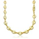 Corrente Grossa Masculina Cordão Link 8mm Banhada a Ouro 18k