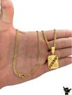 Corrente Grumet 3mm + Pingente Jesus - Banhado a Ouro 18k