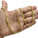 Corrente Grumet 5mm Fecho 750 Luxo Banhado a Ouro 18k