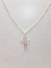 Corrente Grumet 65cm 3mm Ping. Crucifixo C/cristo Prata 925 Corrente Grumet 65cm 3mm Ping. Crucifixo C/cristo Prata 925