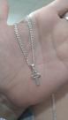 Corrente grumet com pingente crucifixo prata 925