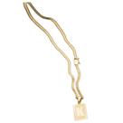 Corrente Grumet Duplo 3mm Banhado 18k Cordão Letra K