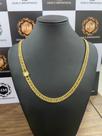 Corrente grumet ello duplo 8mm banhada a ouro18k