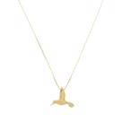 Corrente Infantil Com Pingente Beija Flor Ouro Amarelo 18kl