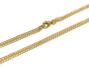Corrente Lacraia de Ouro 18k 45cm Cordão Colar Gargantilha Feminina Trançada