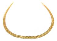 Corrente Lacraia de Ouro 18k 45cm Cordão Colar Gargantilha Feminina Trançada Corrente Lacraia de Ouro 18k 45cm Cordão Colar Gargantilha Feminina Trançada