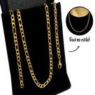 Corrente Masculina 3 Por 1 Cordão Fino 60cm Banhado Ouro Corrente Masculina 3 Por 1 Cordão Fino 60cm Banhado Ouro