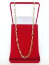Corrente Masculina 3 X 1 70cm 4mm Folheado Ouro 18k