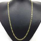 corrente masculina 3x1 60cm 3mm banhada a ouro 18k