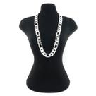 Corrente Masculina 53cm 12mm Largura Folheada Prata CR252