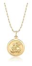 Corrente Masculina 60 Cm Pingente Medalha São Jorge Ouro 10k Corrente Masculina 60 Cm Pingente Medalha São Jorge Ouro 10k