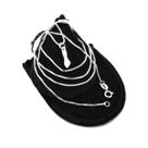 Corrente Masculina 60cm 1mm Figa Folheado Prata Cr868 Corrente Masculina 60cm 1mm Figa Folheado Prata Cr868