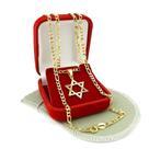 Corrente Masculina 60cm 3mm Estrela Folheado Ouro 18k CR207