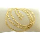 Corrente Masculina 60cm 4mm Largura Folheado Ouro 18k CR805