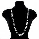 Corrente Masculina 60cm 6mm Largura Folheada Prata CR199