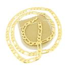 Corrente Masculina 60cm 7mm Largura Folheada Ouro 18K CR406