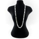 Corrente Masculina 60cm 7mm Largura Folheada Prata CR236 Corrente Masculina 60cm 7mm Largura Folheada Prata CR236