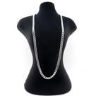 Corrente Masculina 70cm 6mm Largura Folheada Prata CR421 Corrente Masculina 70cm 6mm Largura Folheada Prata CR421