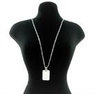 Corrente Masculina 80cm 2mm Placa Folheada Prata CR676