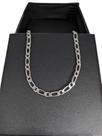 Corrente masculina aço inox 60cm antialérgica com caixinha 2 elos mod 90640