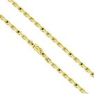 Corrente Masculina Cordão Dourado Estilo Cadeado 4,5mm Banhada a Ouro 60 cm