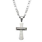 Corrente masculina crucifixo inox 3x1 antialérgico c3