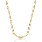 Corrente Masculina Groumet Banho Ouro 18k Fecho Gaveta 70cm