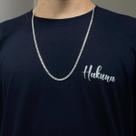 Corrente Masculina Grumet Escamada 3mm 60cm 70cm 80cm Prata 925 Legítima Maciça Italiana Original