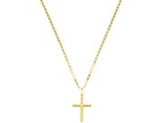 Corrente Masculina Piastrine 70cm E Crucifixo Ouro 18k 750