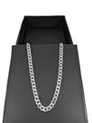 Corrente masculina prata 925 groumet 60cm 4,8mm com caixinha 6937
