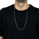 Corrente Masculino Cadeado 1,5mm 70cm - Prata 925