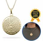 Corrente Medalha Oração Pai Nosso Fé Cordão Banhado Ouro 18k Corrente Medalha Oração Pai Nosso Fé Cordão Banhado Ouro 18k