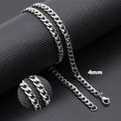Corrente para colar, prata, 3mm