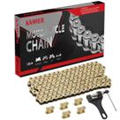 Corrente para motocicleta KAMIER 428 132 Link Gold com disjuntor de corrente
