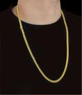 Corrente Peruano 8mm - Banhada a ouro 18k