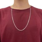 Corrente Piastrine Lacre 2mm de Prata 925 Legítima Maciça Italiana Original 60cm e 70cm Corrente Piastrine Lacre 2mm de Prata 925 Legítima Maciça Italiana Original 60cm e 70cm