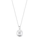 Corrente Pingente Santa Paulina Oval Modelo 02 Prata 925 Kl