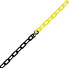 Corrente Plástica Zebrada (Preto/Amarelo) - Elo Pequeno com Junção em S - Marca Plastcor - Código 700.00099
