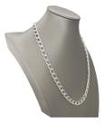 Corrente Prata 925 9,5mm Maciça Grossa Grumet 60cm Masculina Prateado