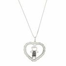 Corrente Prata 925 Feminino 50cm Coração Filho Veneziana